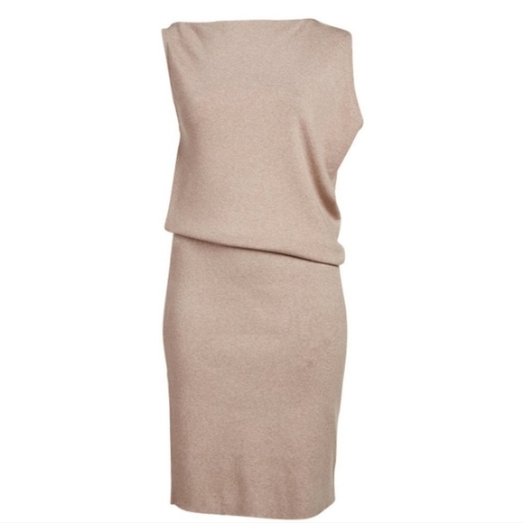 Reiss Claudine Draped stretch-jersey bodycon dress Size Small in Neutral - Picture 4 of 10